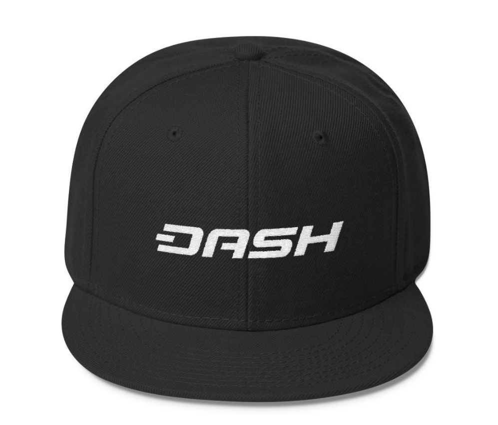 Dash Hat Black - CryptoMerchStore